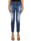 Dsquared2 Mod. Cool Girl Cotton Jeans In Blue