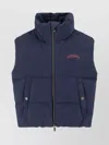 Dsquared2 Quilted Sleeveless Puffer Jacket With Heritage Lining In Blue