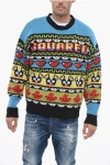 Dsquared2 Mohair Blend Ciro Sweater With Graphic Embroidery