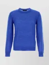 Dsquared2 Mohair Blend Crew Neck Long Sleeve Sweater In Blue