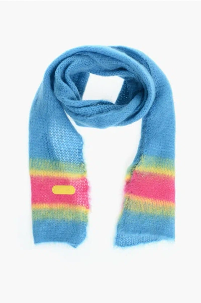 Dsquared2 Mohair Blend Scarf With Contrasting Detail Grösse Unica