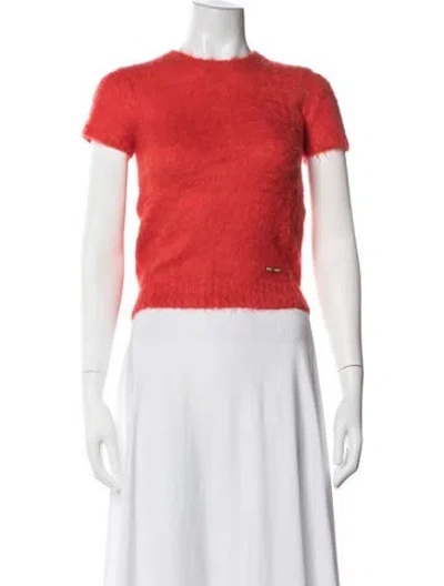 Pre-owned Dsquared2 Mohair Crew Neck Sweater In Red