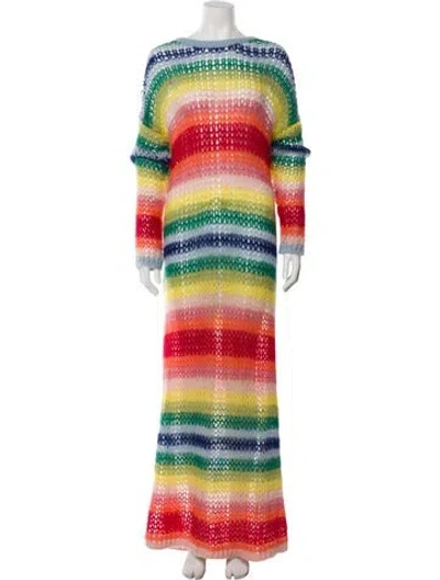 Pre-owned Dsquared2 Mohair Long Dress In Red
