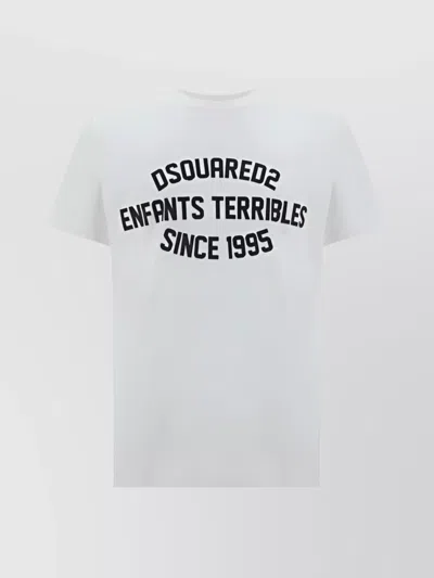 DSQUARED2 MONOGRAM CREW NECK COTTON T-SHIRT