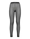 Dsquared2 All-over Monogram Sheer Lace Tights In Black