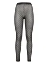 Dsquared2 Monogram High-waisted Tights In Black