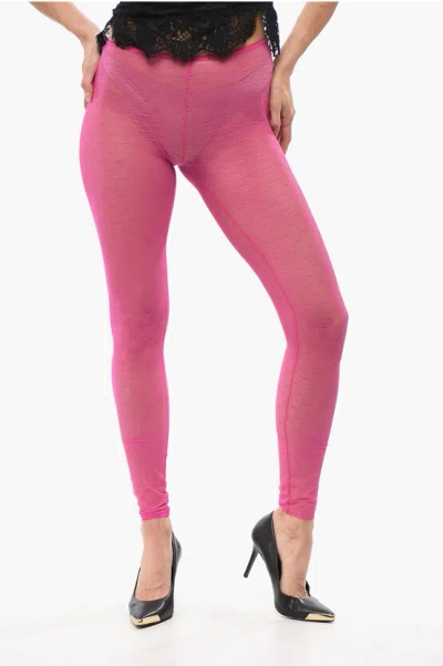 Dsquared2 Monogram Lace Collant In Pink