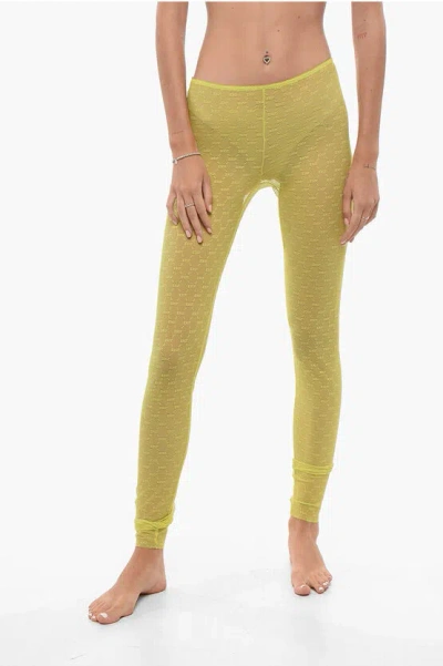 Dsquared2 Monogram Lace Tights In Green