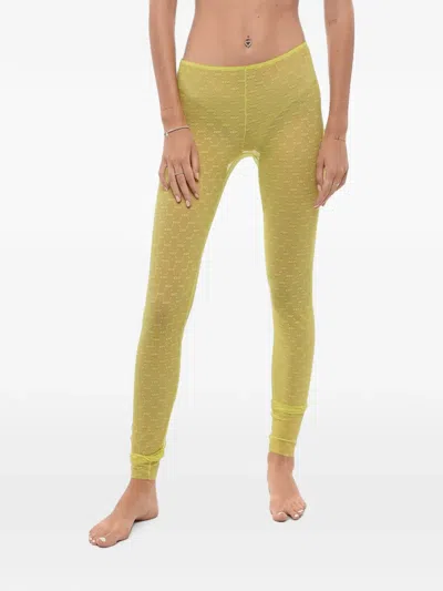 Dsquared2 Monogram Lace Tights In Gold