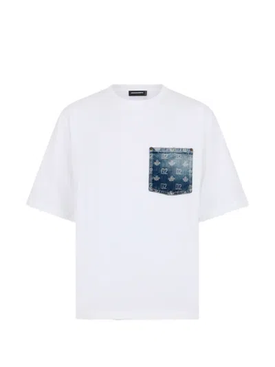 Dsquared2 D2 Monogram Loose Fit T-shirt In White
