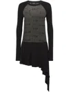 Dsquared2 Monogram Mini Dress In Black