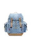 Dsquared2 Monogram-patterned Backpack In Blue