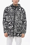 Dsquared2 Monogram Patterned Nylon Windbreaker In Black