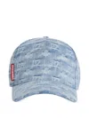 Dsquared2 Monogram-print Baseball Cap In Blue