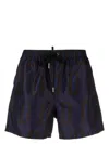 Dsquared2 Monogram Print Swim Shorts In 蓝色