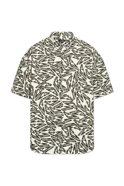 Dsquared2 Monogram Short-sleeve Shirt In Multi