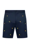 Dsquared2 Motif Embroidered Chino Shorts In Majolica Blue