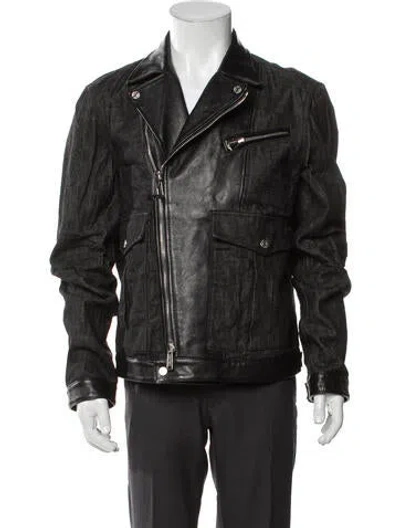 Pre-owned Dsquared2 Moto Jacket W/ Tags In Gray