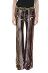 Dsquared2 Multi Color Flared Flat Front Pants In Brown