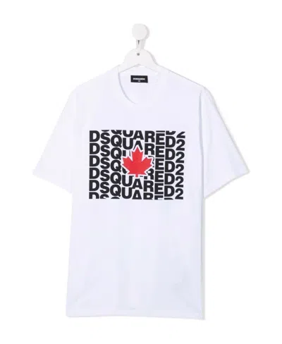 Dsquared2 Multi-logo T-shirt In White