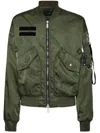 Dsquared2 Garment Dyed Military Bomber In Green