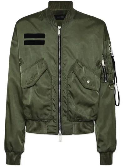 Dsquared2 Garment Dyed Military Bomber In Cyprus Green