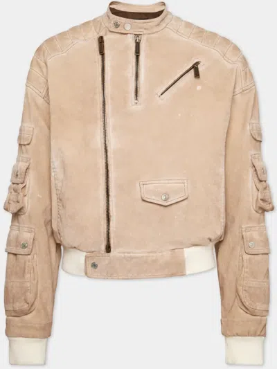 Dsquared2 Multi-pocket Bomber Jacket In Neutrals