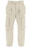 Dsquared2 Multi-pocket Cotton Twill Cargo Pants In Beige