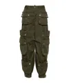 Dsquared2 Wide Leg Cargo Pants In Green