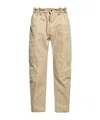 Dsquared2 Distressed Elastic Waist Trousers In Nude