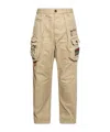 Dsquared2 Cotton Cargo Pants In Nude