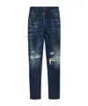 Dsquared2 Distressed Straight Jeans In Blue