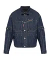 Dsquared2 Multi-pocket Panelled Denim Jacket In Blue