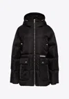 Dsquared2 Multi-pocket Parachute Puff Jacket In Black