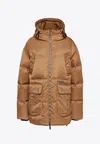 Dsquared2 Multi-pocket Parachute Puff Jacket In Camel