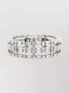 Dsquared2 Multi-row Diamond Embellished Crystal Bracelet In White