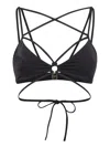 Dsquared2 Multi-strap Bikini Top In Black