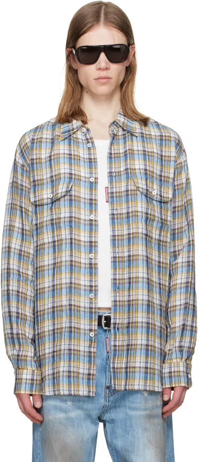 Dsquared2 Multicolor Canadian Vintage Linen Shirt