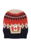 Dsquared2 Fair Isle Logo-patch Beanie Hat In Multi