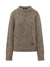 Dsquared2 Mouline Pullover Sweater In Gray