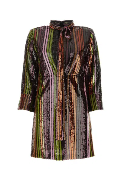 DSQUARED2 MULTICOLOR DISCO QUEEN DRESS