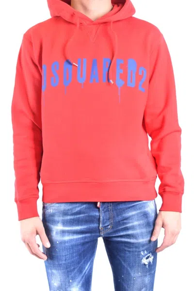 DSQUARED2 MULTICOLOR GRAPHIC SWEATSHIRT WITH HOOD AND DRAWSTRINGS