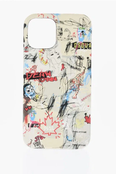 Dsquared2 Multicolor Iphone 12/12 Pro Case With Street Art Print