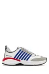 Dsquared2 Multicolor Leather And Suede Dash Sneakers In Whitebluered