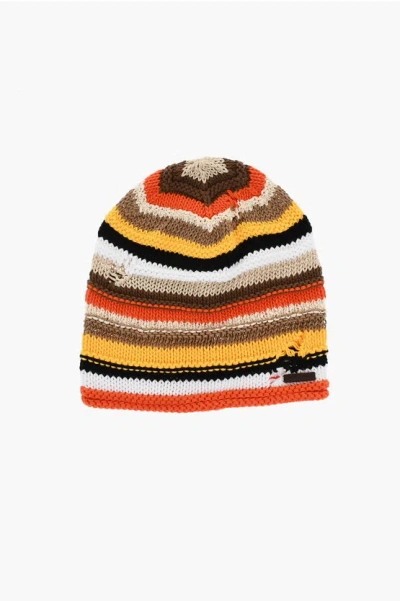 Dsquared2 Multicolor Linen And Cotton Beanie