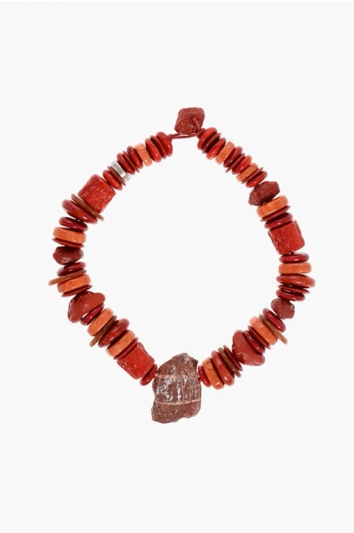 Dsquared2 Multicolor Necklace With Maxi Pendant Stone