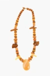 Dsquared2 Multicolor Necklace With Maxi Stone Pendant