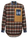 Dsquared2 Denim-details Check-pattern Shirt In Multicolor