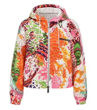 Dsquared2 Multicolor Printed Hood Jacket