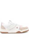 Dsquared2 Textured Leather And Polyamide Sneakers In Pink
